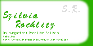 szilvia rochlitz business card